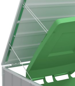 Obudowa na kosz na śmieci, pojedyncza, szara, 72x81x115 cm 8