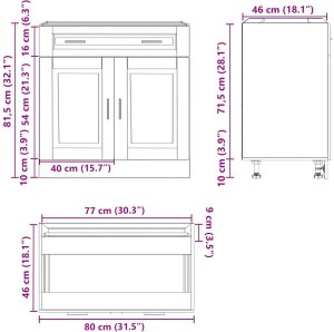 Szafka kuchenna dolna, Porto, dąb sonoma 11