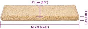 vidaXL Maty na schody 30 szt. 65x21x4 cm brązowe (3365829) 8