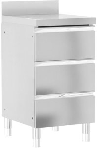 Szafki gastronomiczne, 3 szt., stal nierdzewna 4