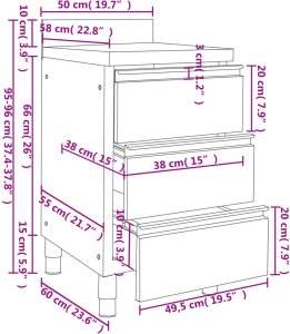 Szafki gastronomiczne, 3 szt., stal nierdzewna 8
