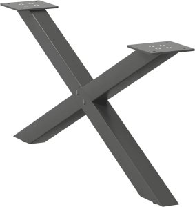 vidaXL Nogi do stolika kawowego, 2 szt., antracyt, 70x(30-31) cm, stal 4