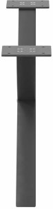 vidaXL Nogi do stolika kawowego, 2 szt., antracyt, 70x(30-31) cm, stal 6