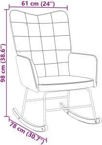 vidaXL Fotel bujany, żółty, tapicerowany aksamitem 8