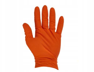 Rękawice nitrylowe SOLID GRIP 50szt.  r. S pomarańczowe (10) 3