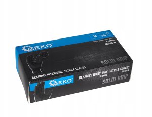 Rękawice nitrylowe SOLID GRIP 50szt. r. M czarne (10) 5