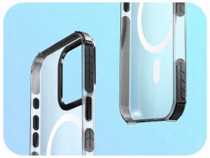 Etui Pancerne do Apple iPhone 13 Pro (Bumper, Czarna Ramka, Do Magsafe) 5