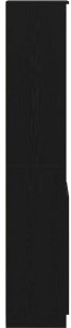 Komoda czarna dąb 37,5x35x180 cm Drewno klejone 6