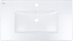 Umywalka ceramiczna wpuszczana z miejscem na baterię 2