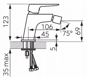 VITTO VerdeLine bateria natryskowa ścienna, czarny 5