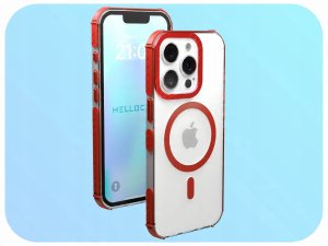 Etui Pancerne do Apple iPhone 13 Pro (Bumper, Czerwona Ramka, Do Magsafe) 2
