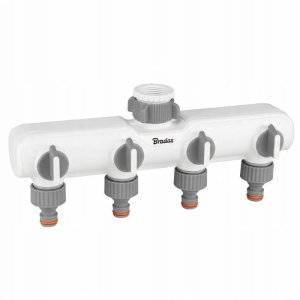 Bradas ROZDZIELACZ 4-DROŻNY Z GW 1"-3/4" Z ZAWORAMI /WHITE LINE 2