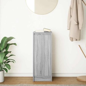 Komoda Szara Sonoma 29,5x34x76 cm Drewno klejone 3