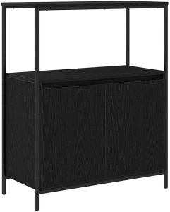 vidaXL Szafka łazienkowa z półkami, czarny dąb, 76,5x35x95 cm 2