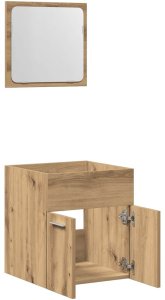 vidaXL 2-częściowy zestaw mebli łazienkowych, dąb artisan 5