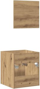 vidaXL 2-częściowy zestaw mebli łazienkowych, dąb artisan 8