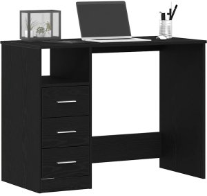 Biurko vidaXL Czarne 102 cm x 50 cm 4