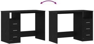 Biurko vidaXL Czarne 102 cm x 50 cm 9