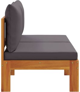 Sofa ogrodowa bez podłokietników, z poduszkami, 2-osobowa 5