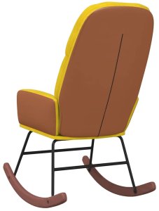 vidaXL Fotel bujany, żółty, tapicerowany aksamitem 5