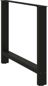 Nogi do stolika kawowego, czarne, 2 szt., 90x(72-73) cm, stal 4