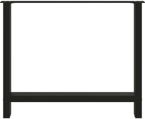Nogi do stolika kawowego, czarne, 2 szt., 90x(72-73) cm, stal 5