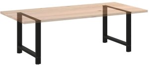 Nogi do stolika kawowego, czarne, 2 szt., 90x(72-73) cm, stal 8