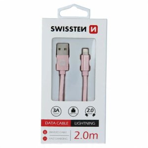 Kabel USB Swissten USB-A - Lightning 2 m Czarny (8595217455696) 9