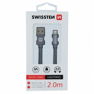Kabel USB Swissten USB-A - Lightning 2 m Czarny (8595217455696) 10