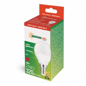LED KULKA E-14 230V 4W WW SPECTRUM + 2