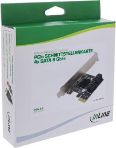 InLine® Schnittstellenkarte, 4x SATA 6Gb/s, PCIe 2.0, Hot Swap, NCQ 5