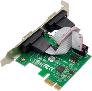 Kontroler InLine ® Karta interfejsu, 2x Szeregowy RS-232, PCIe, AX99100, Low-Profile 2