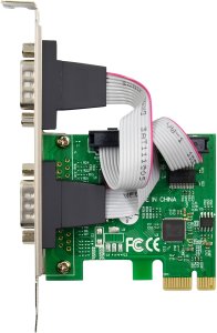 Kontroler InLine ® Karta interfejsu, 2x Szeregowy RS-232, PCIe, AX99100, Low-Profile 3