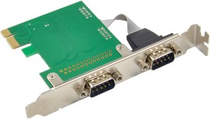Kontroler InLine ® Karta interfejsu, 2x Szeregowy RS-232, PCIe, AX99100, Low-Profile 4