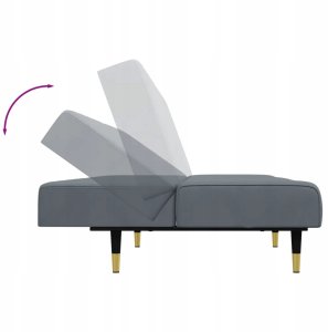 2-częściowy komplet wypoczynkowy, ciemnoszary, aksamitny Lumarko! 7