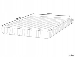 Beliani Materac kieszeniowy 140 x 200 cm Różne rozmiary 3