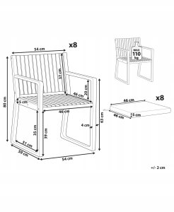Krzesło ogrodowe Zielony SASSARI II 3