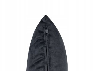 Szezlong welurowy z pojemnikiem lewostronny czarny MERI II 12