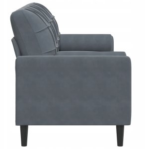 3-osobowa sofa z poduszkami, ciemnoszara, 180 cm, aksamit Lumarko! 4