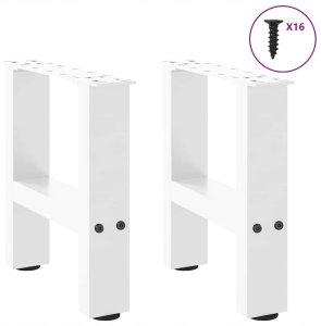 Nogi do stolika kawowego, białe, 2 szt., 70x(72-73) cm, stal  Lumarko! 10