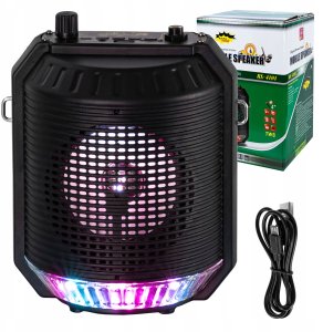 Głośnik Bluetooth Boombox Mobilny Usb Radio Led Bezprzewodowy Przenośny Mp3 1
