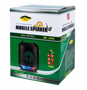 Głośnik Bluetooth Boombox Mobilny Usb Radio Led Bezprzewodowy Przenośny Mp3 5