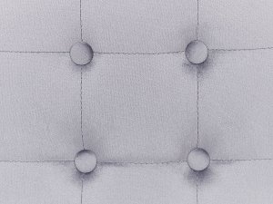 Puf welurowy 36 x 36 x 39 cm szary WISCONSIN 6