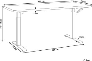 Biurko Beliani Destines Czarne 160 cm x 72 cm 3
