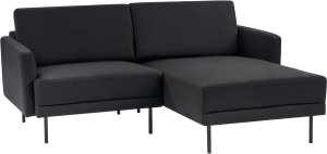 Beliani Narożnik dla 2 osób lewy czarny BREDA 4