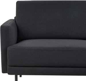 Beliani Narożnik dla 2 osób lewy czarny BREDA 6