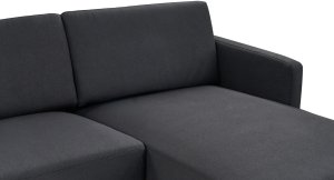 Beliani Narożnik dla 2 osób lewy czarny BREDA 7