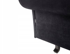 Szezlong welurowy prawostronny czarny LATTES II 7