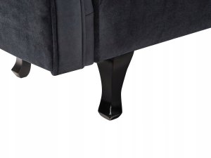 Szezlong welurowy prawostronny czarny LATTES II 8