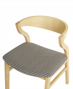Zestaw 2 krzeseł do jadalni MAROA Drewno Czarny/ biały 7